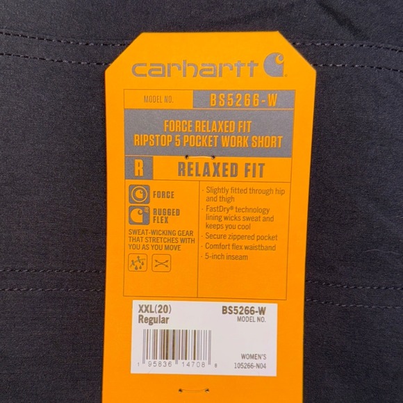 Carhartt Black Women's Shorts - Picture 4 of 6